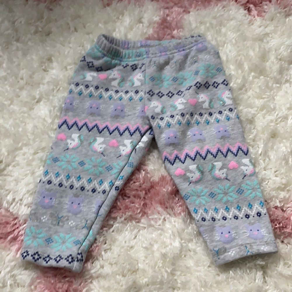 Oshkosh fleece gray pants 12m
